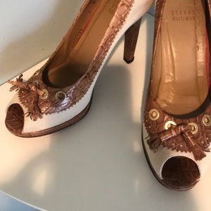 Stuart Weitzman peep toe pumps